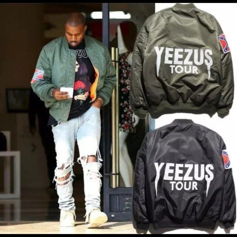 YEEZUS tour Olive green bomber